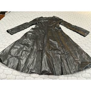 Ladies faux leather long sleeve dress.  Size small
